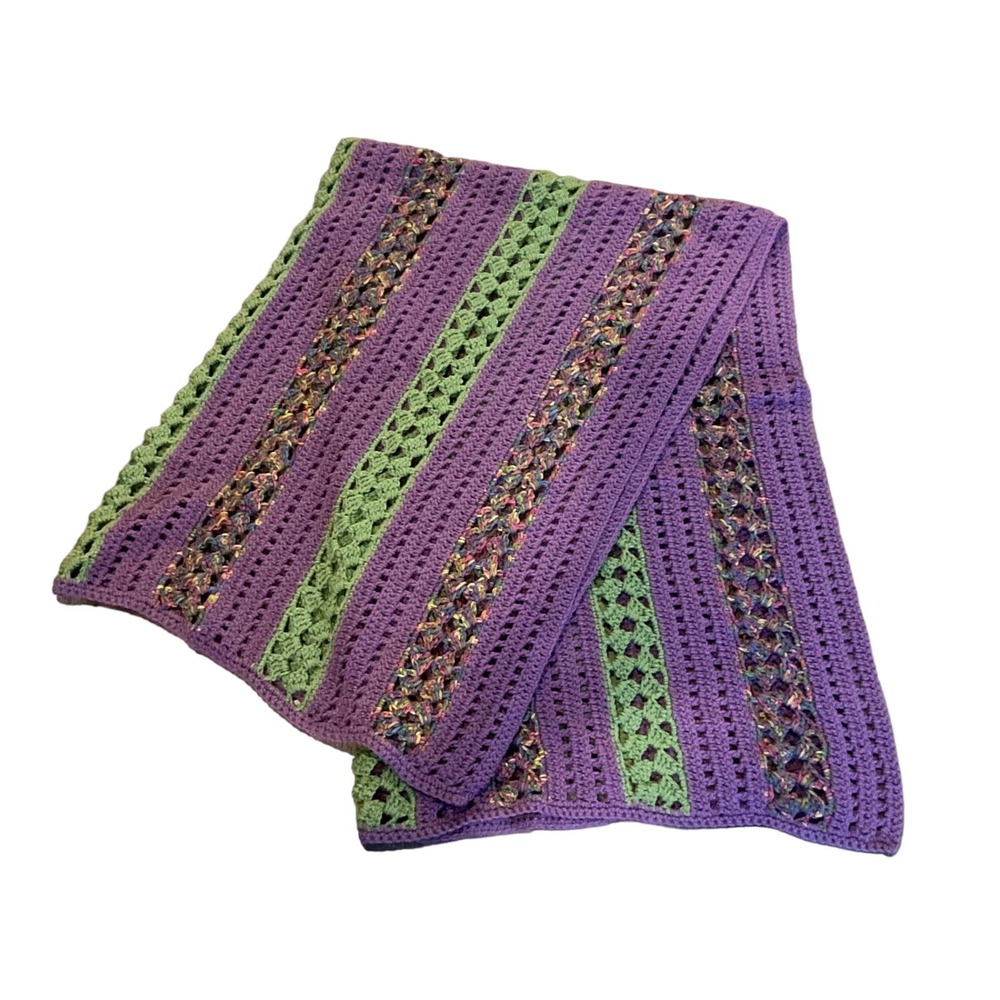 Hand crocheted afghan  48” x 69”